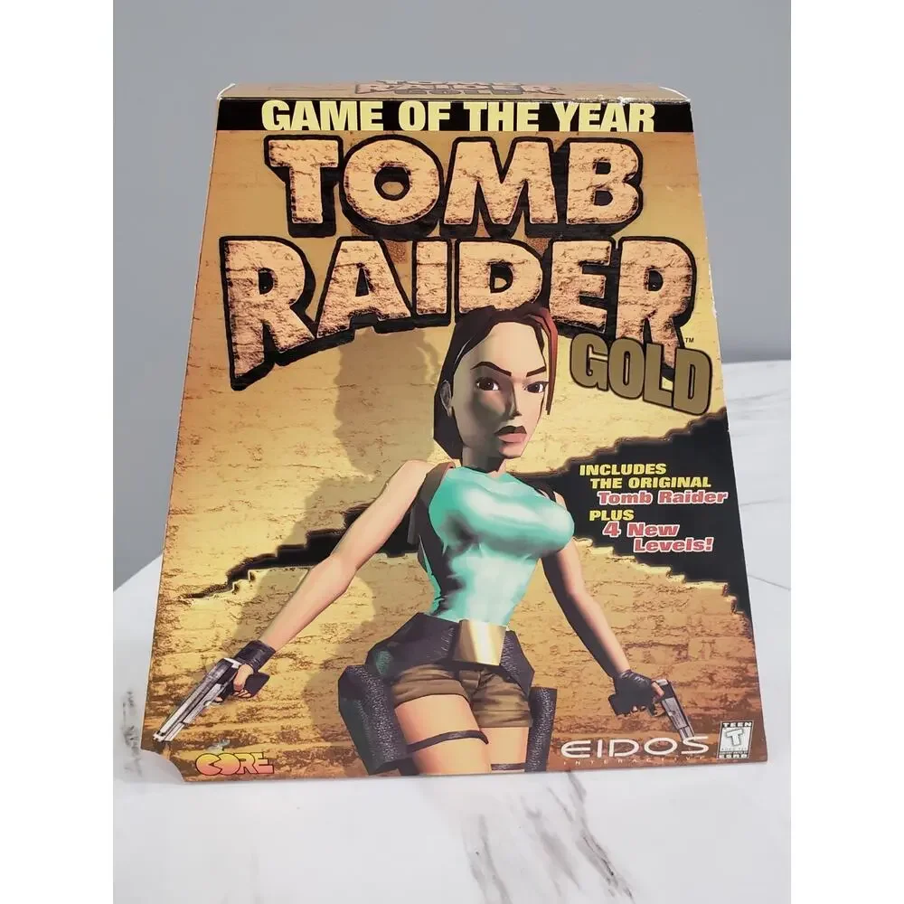 Tomb Raider Gold Trapezoid Big Box Sealed‎ 1998 PC CD Rom